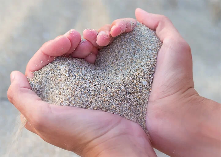 сердечко из песка