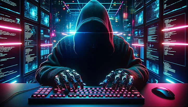 киберпреступник ворует личные данные